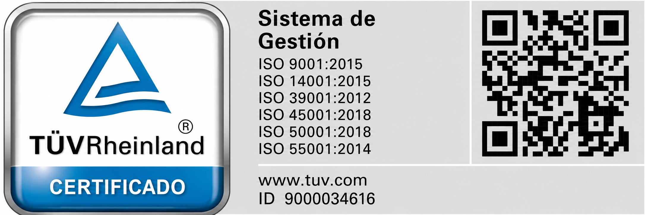 Sello de Gestión Certificado TÜV Rheinland IMEDA